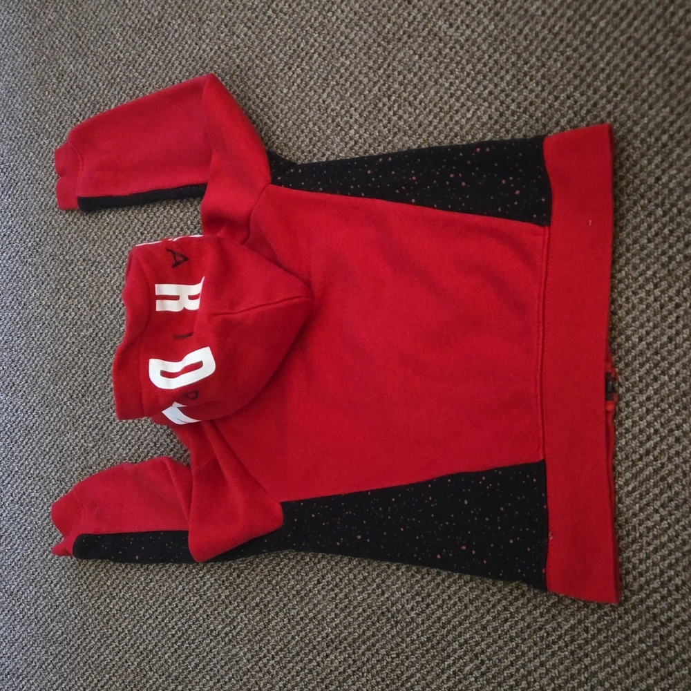 Boy's Jordan Red and Black Zip Up Hoodie - Picture 5 of 8